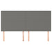 Single Size Headboards 4 Pcs Dark Grey 80x5x78/88 Cm Fabric