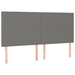Single Size Headboards 4 Pcs Dark Grey 80x5x78/88 Cm Fabric