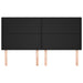 Single Size Headboards 4 Pcs Black 100x5x78/88 Cm Faux