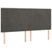 Single Size Headboards 4 Pcs Dark Grey 100x5x78/88 Cm