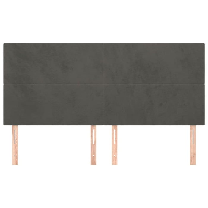 Single Size Headboards 4 Pcs Dark Grey 100x5x78/88 Cm