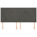 Single Size Headboards 4 Pcs Dark Grey 80x5x78/88 Cm Velvet