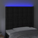Single Size Led Headboard Black 100x5x118/128 Cm Faux