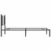 Single Size Metal Bed Frame with Headboard Black 90x190 Cm