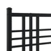 Single Size Metal Bed Frame with Headboard Black 90x190 Cm