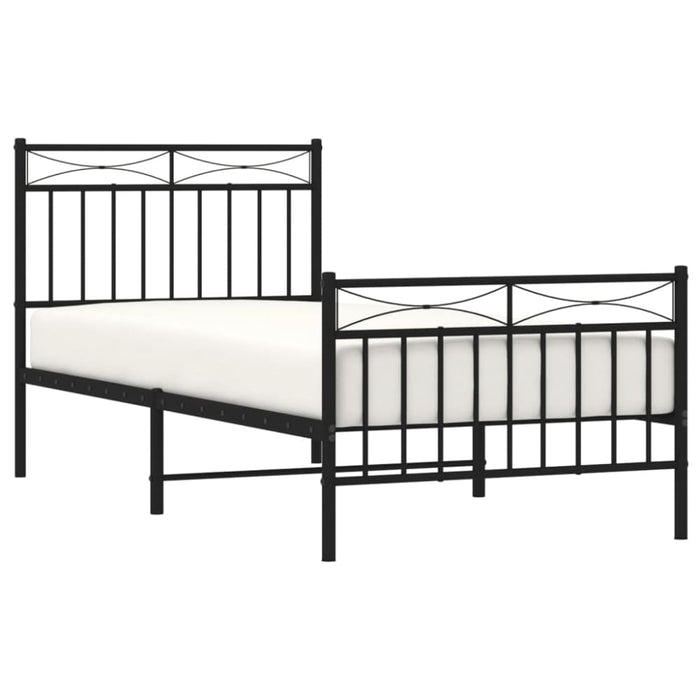 Single Size Metal Bed Frame with Headboard