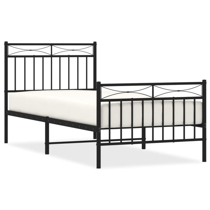Single Size Metal Bed Frame with Headboard
