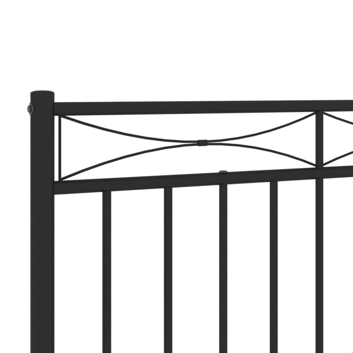Single Size Metal Headboard Black 90 Cm Titiok