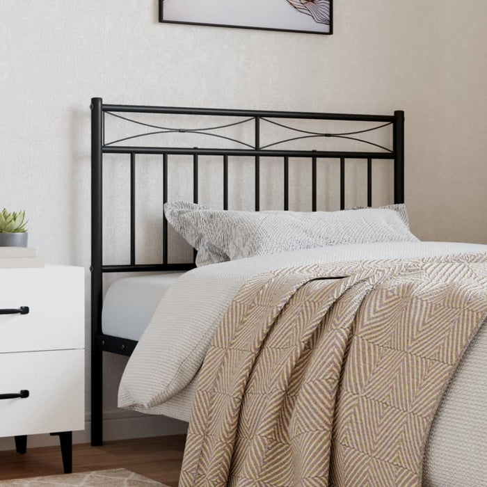 Single Size Metal Headboard Black 90 Cm Titiok