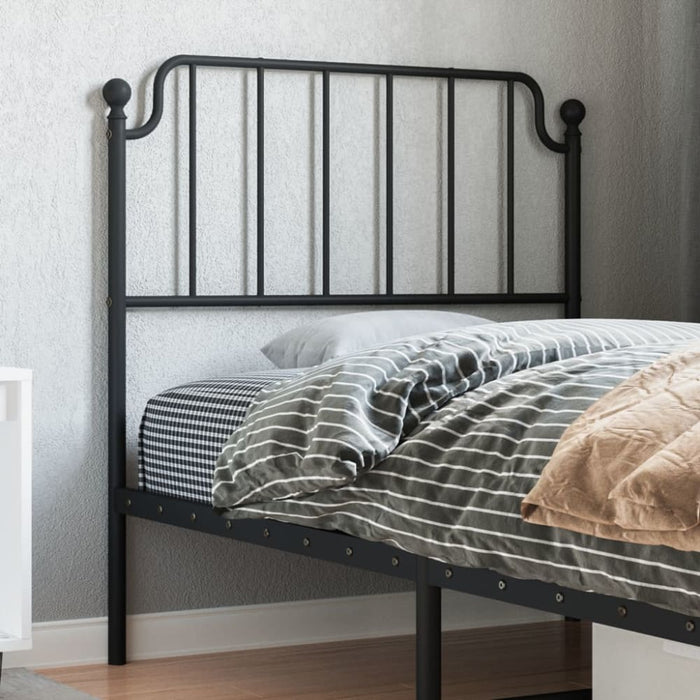 Single Size Metal Headboard Black 90 Cm Titkop