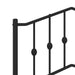 Single Size Metal Headboard Black 90 Cm Titnoi