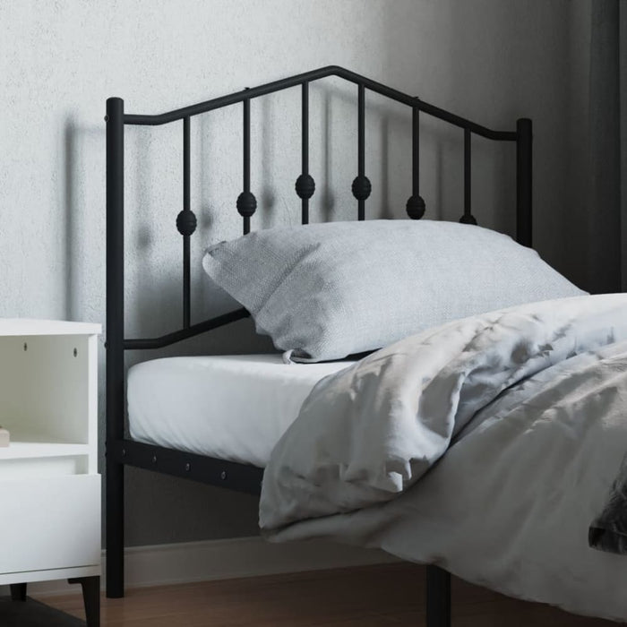 Single Size Metal Headboard Black 90 Cm Titnoi