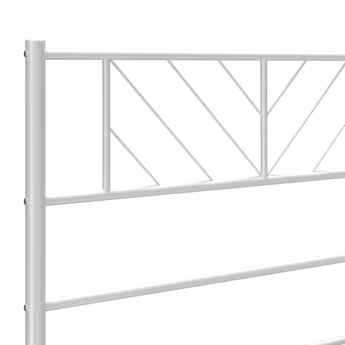 Single Size Metal Headboard White 112x90 Cm Tixxpn