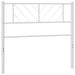 Single Size Metal Headboard White 112x90 Cm Tixxpn