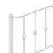 Single Size Metal Headboard White 90 Cm Titnll