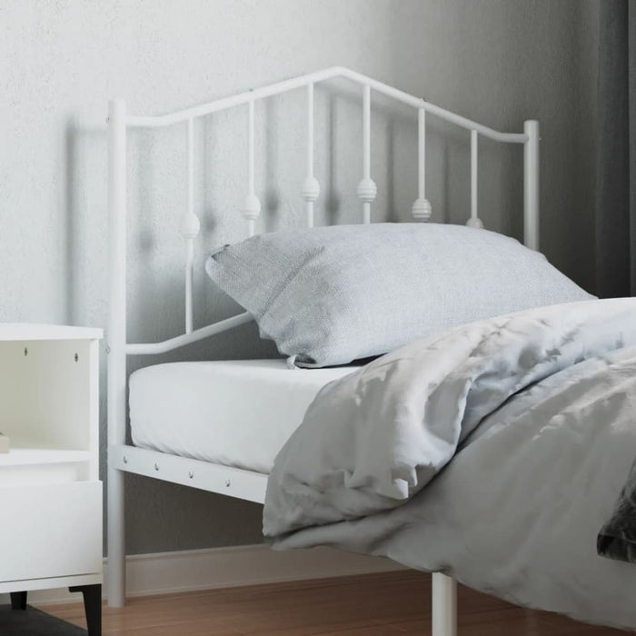 Single Size Metal Headboard White 90 Cm Titnll