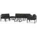 Single Sofa with Cushions Aluminium Anthracite Akxao