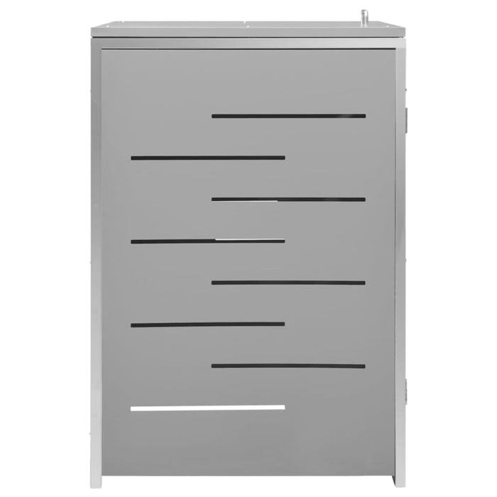 Single Wheelie Bin Shed 69x77.5x115 Cm Stainless Steel