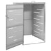Single Wheelie Bin Shed 69x77.5x115 Cm Stainless Steel