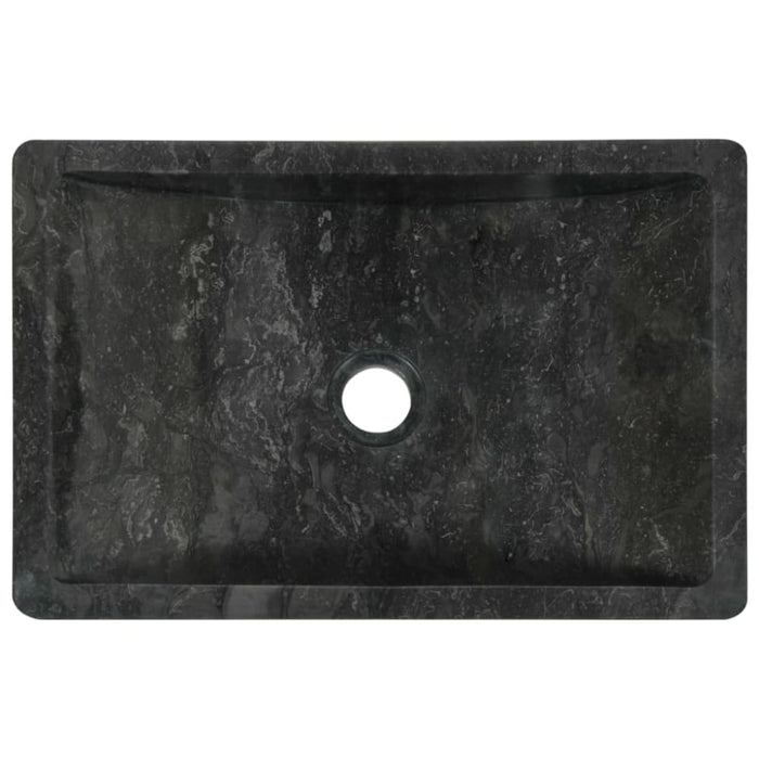 Sink 45x30x12 Cm Marble Black Oaxiix