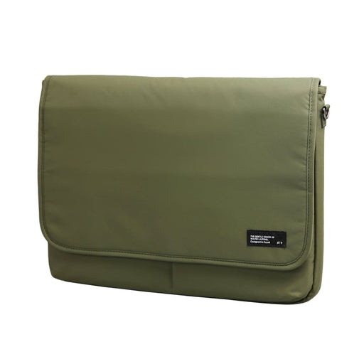 L Size 15.6 16 Inch Khaki Laptop Sleeve Padded Shoulder Bag