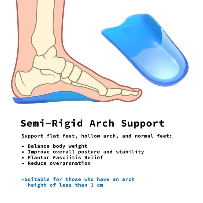 S Size Gel Half Insoles Shoe Inserts Arch Support Foot Pads