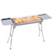 Skewers Grill With Side Tray Portable Stainless Steel