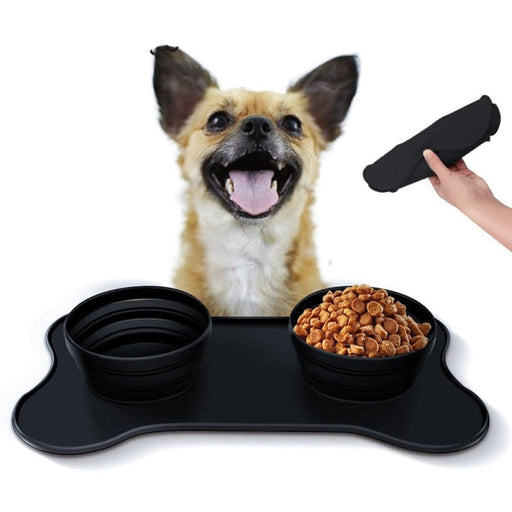 Non - skid Portable Travel Food Water Pet Feeder