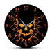Skull with Crack Hole Horror Wall Clock Silent Non Ticking