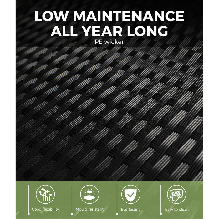 Sun Lounge Rattan Wicker Lounger Sofa Patio Day Bed Outdoor Furniture