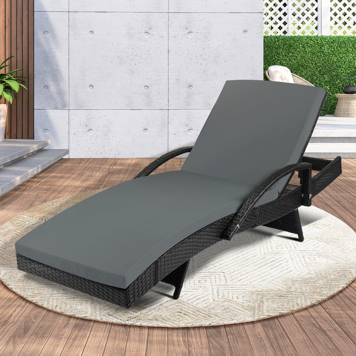 Sun Lounge Rattan Wicker Lounger Sofa Patio Day Bed Outdoor Furniture