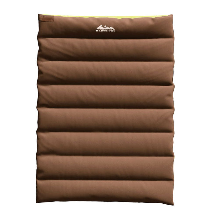 Sleeping Bag Double Bags Thermal Camping Hiking Tent Brown