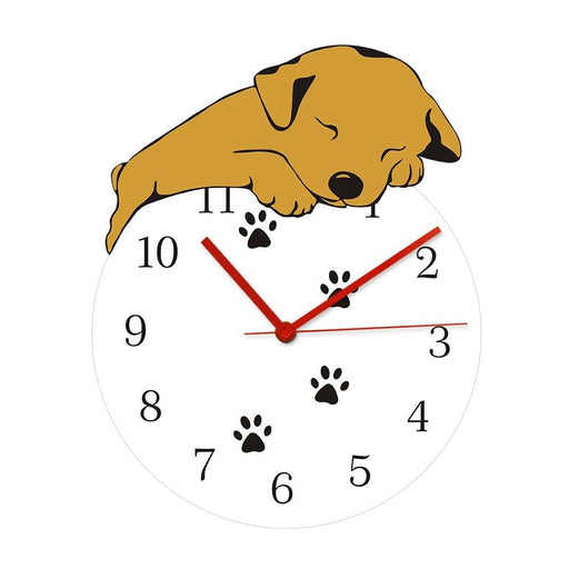 Sleeping Dog Round Wall Clock