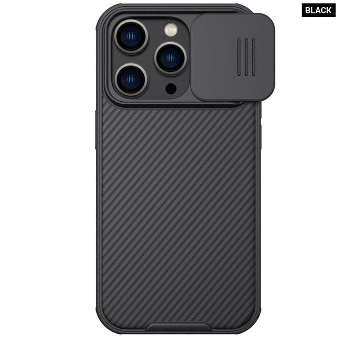 Slide Camera Protection Magnetic Back Cover for Iphone 15