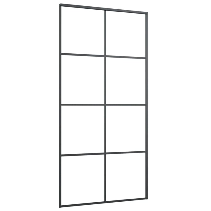 Sliding Door Black 102,5x205 Cm Esg Glass And Aluminium
