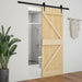 Sliding Door with Hardware Set 100x210 Cm Solid Pine Wood