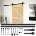 Sliding Door with Hardware Set 80x210 Cm Solid Pine Wood
