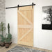 Sliding Door with Hardware Set 80x210 Cm Solid Pine Wood