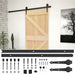 Sliding Door with Hardware Set 90x210 Cm Solid Pine Wood