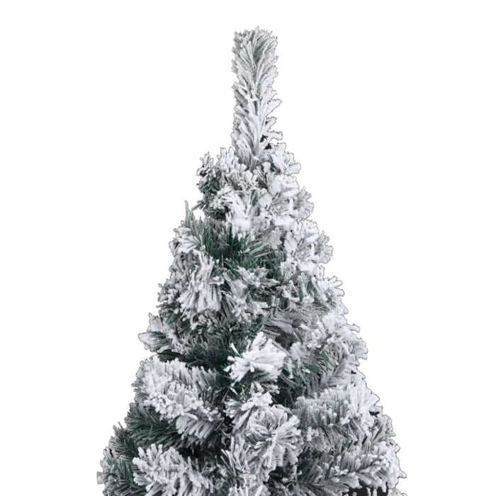 Slim Artificial Christmas Tree With Leds&ball Set Green 240
