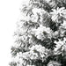 Slim Artificial Half Christmas Tree with Flocked Snow 150