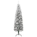 Slim Artificial Half Christmas Tree with Flocked Snow 150