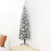 Slim Artificial Half Christmas Tree with Flocked Snow 150