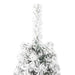 Slim Artificial Half Christmas Tree with Flocked Snow 210