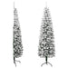 Slim Artificial Half Christmas Tree with Flocked Snow 210