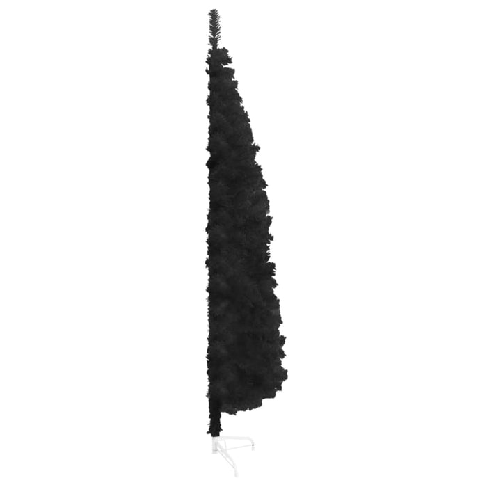 Slim Artificial Half Christmas Tree with Stand Black 180 Cm