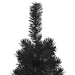 Slim Artificial Half Christmas Tree with Stand Black 210 Cm