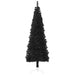 Slim Artificial Half Christmas Tree with Stand Black 240 Cm