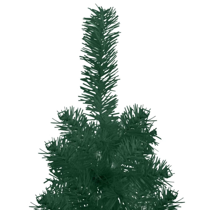 Slim Artificial Half Christmas Tree with Stand Green 150 Cm