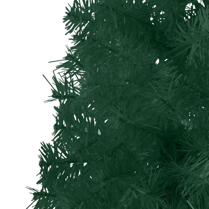 Slim Artificial Half Christmas Tree with Stand Green 180 Cm